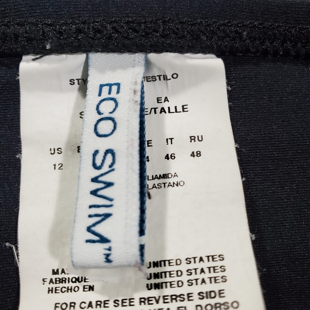 SOLD ECO SWIM Swimsuit Bikini Bottom Sz 12 black - Picture 7 of 8